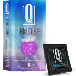 Q Think Thin 6\'lı Ekstra İnce Vanilya Aromalı Prezervatif