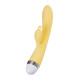 Klitoral Uyarıcılı 10 Modlu USB Şarjlı 22cm Sarı Vibratör