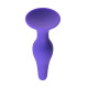 Dokulu Silikon Anal Tıkaç Plug  10cm Mor