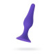 Dokulu Silikon Anal Tıkaç Plug  10cm Mor