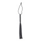 Fetilux Tüylü Silikon 23cm Mini Kırbaç - Siyah