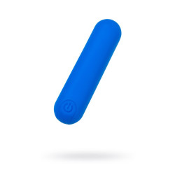 10 Hızlı USB Şarjlı 8cm Mavi Silikon Mini Mermi Vibratör