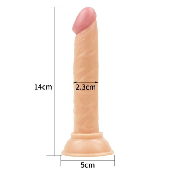 Realdo Strappy 14cm Gerçekçi Testisli Belden Bağlamalı Strap On Protez Penis