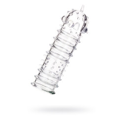 Tırtıklı Noktalı Şeffaf 15.3cm Penis Kılıfı