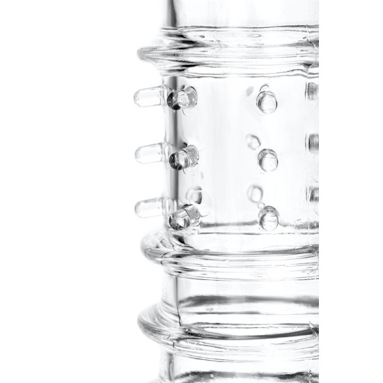 Tırtıklı Noktalı Şeffaf 15.3cm Penis Kılıfı