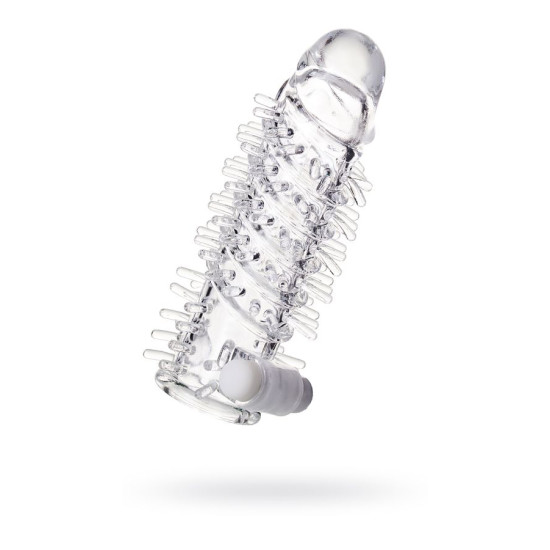 Ucu Dolgulu Titreşimli Tırtıklı 13.4cm Penis Kılıfı